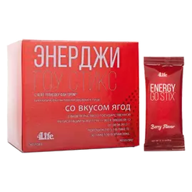 Энерджи Гоу Стикс со вкусом ягод (30 пакетов в упаковке)